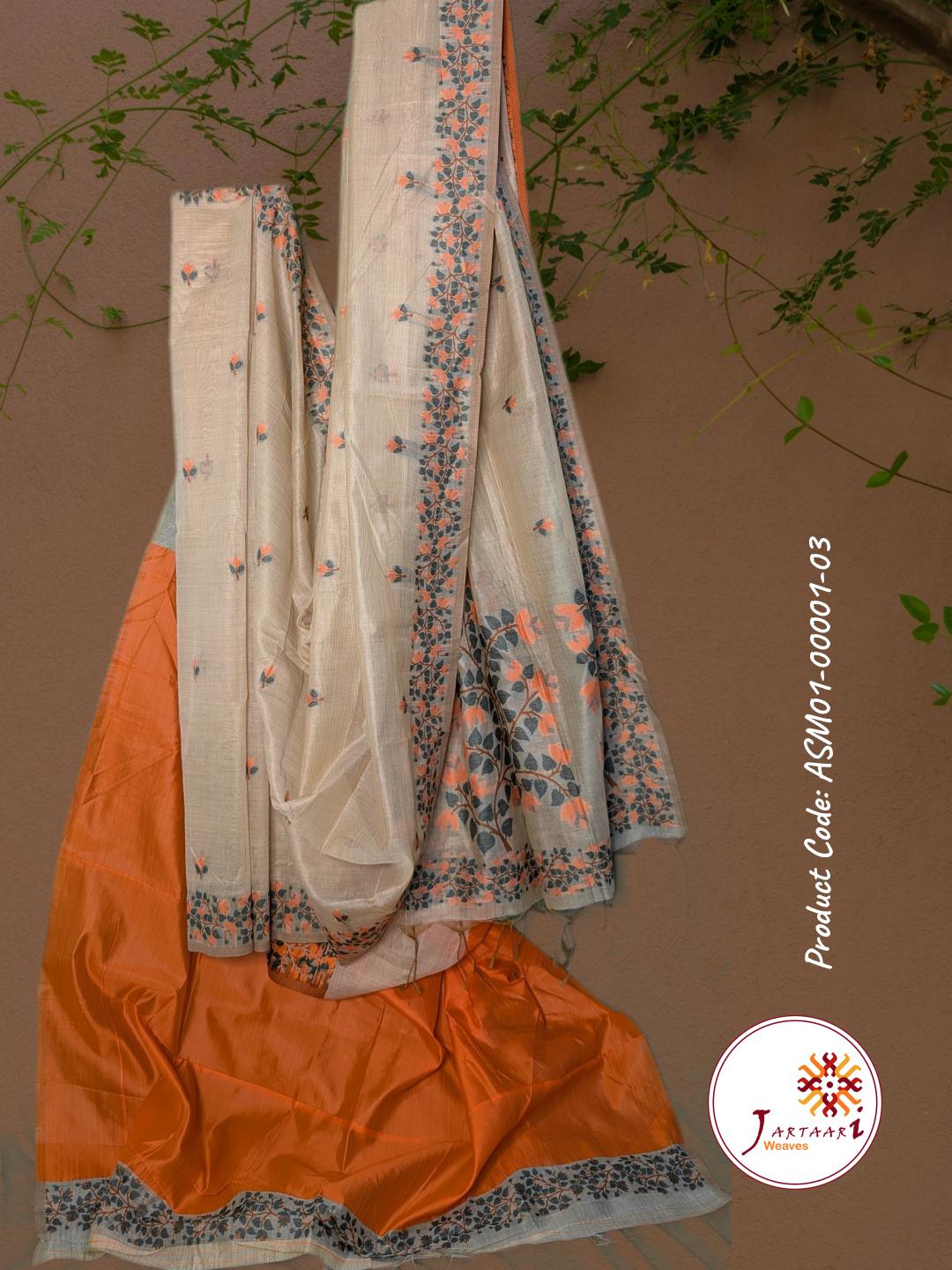 Muga Silk Saree ASM01-00001-03-ORG