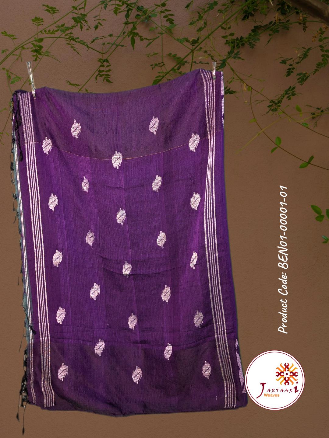 Handloom Linen Saree BEN01-00001-01- PRL