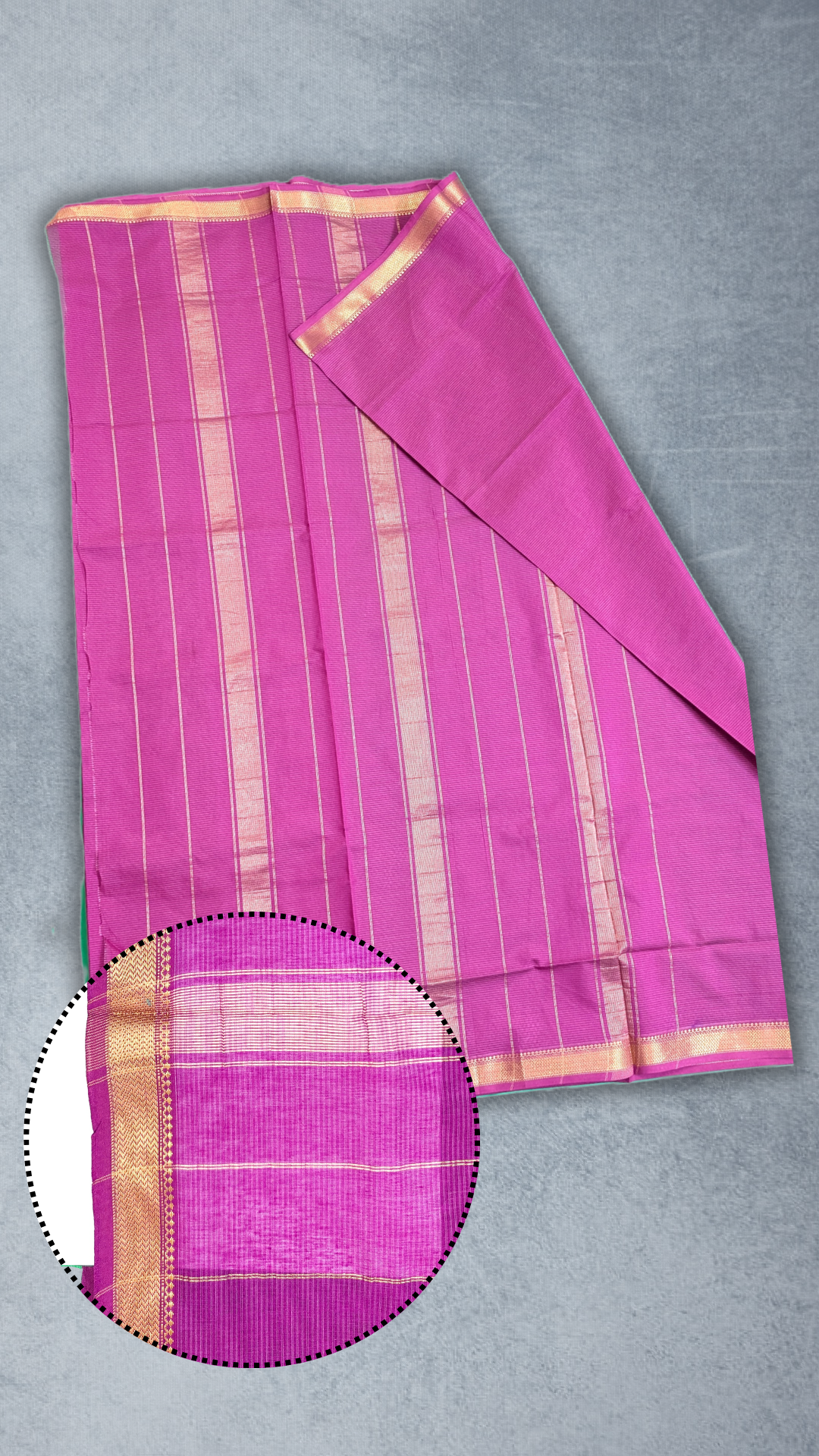 Handloom Saree with traditional pallu and border - PRL - MAH01-00001-01