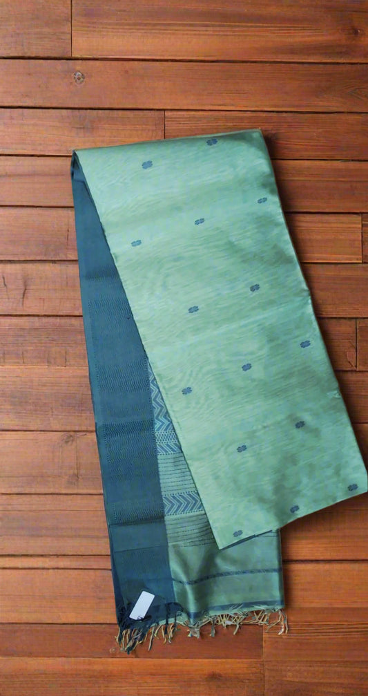 Maheshwari Handloom saree-MAH01-00042-01-GRN