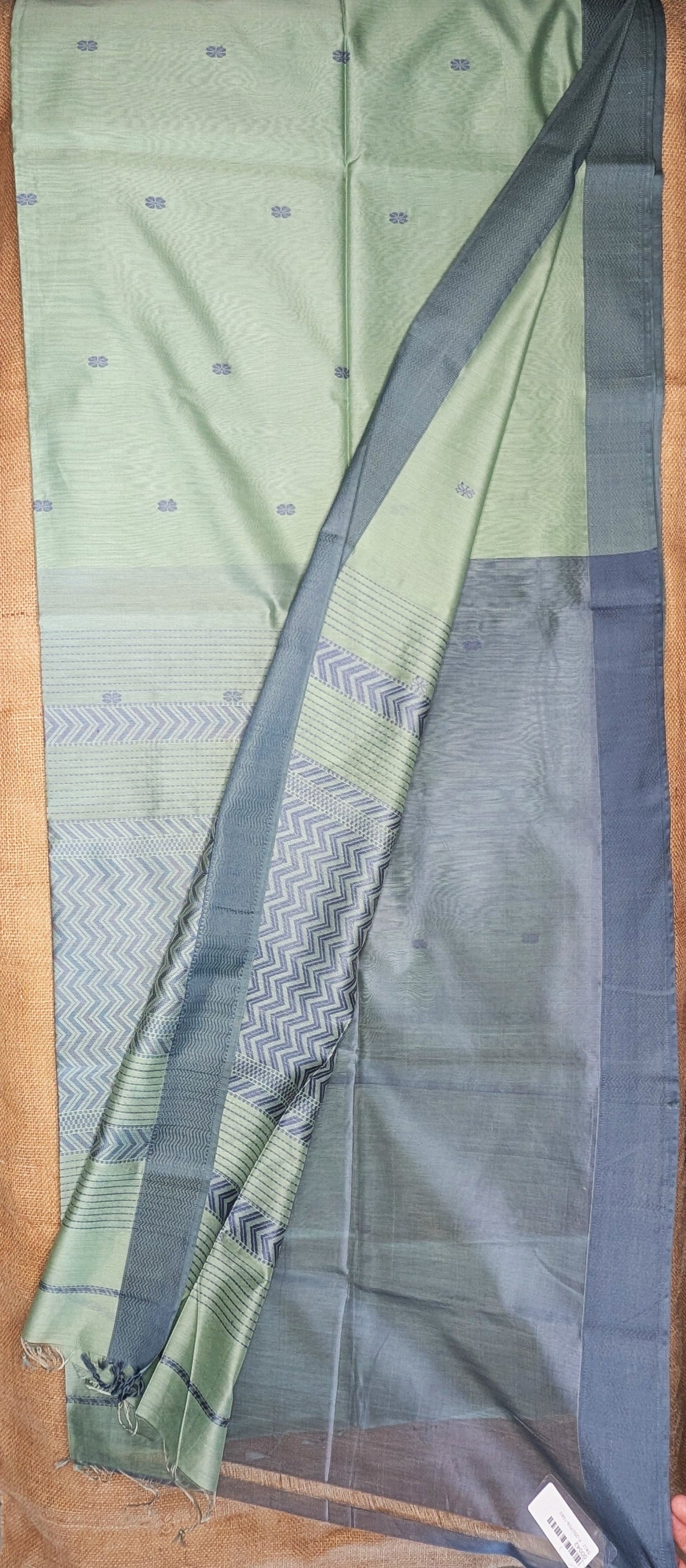 Maheshwari Handloom saree-MAH01-00042-01-GRN