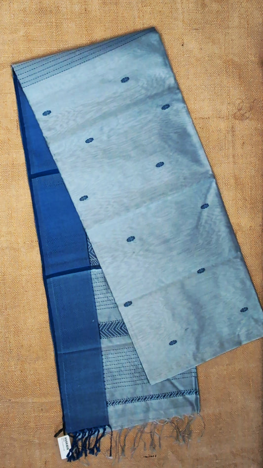 Maheshwari Handloom saree-MAH01-00042-02-BLU