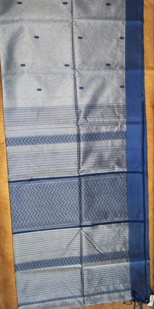 Maheshwari Handloom saree-MAH01-00042-02-BLU