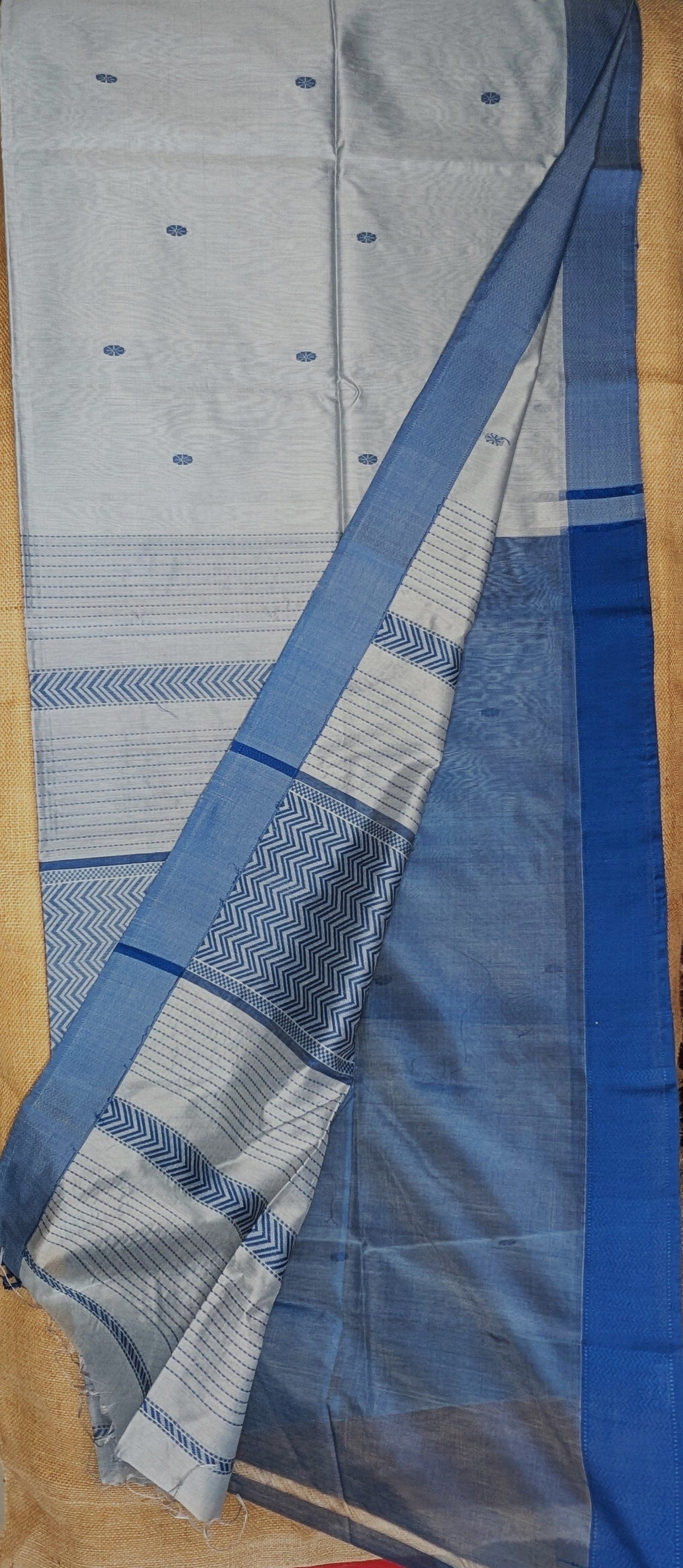 Maheshwari Handloom saree-MAH01-00042-02-BLU