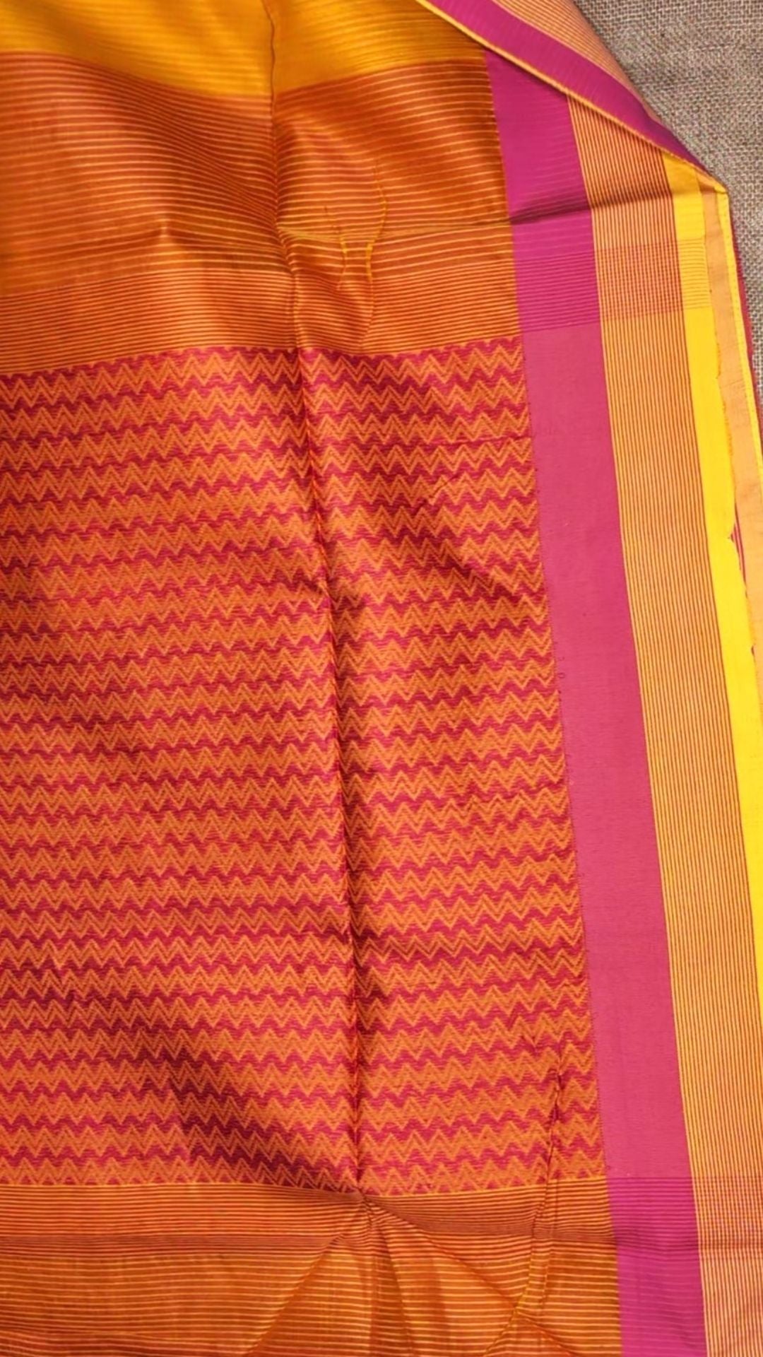 Maheshwari Handloom saree-MAH01-00078-02-YLW