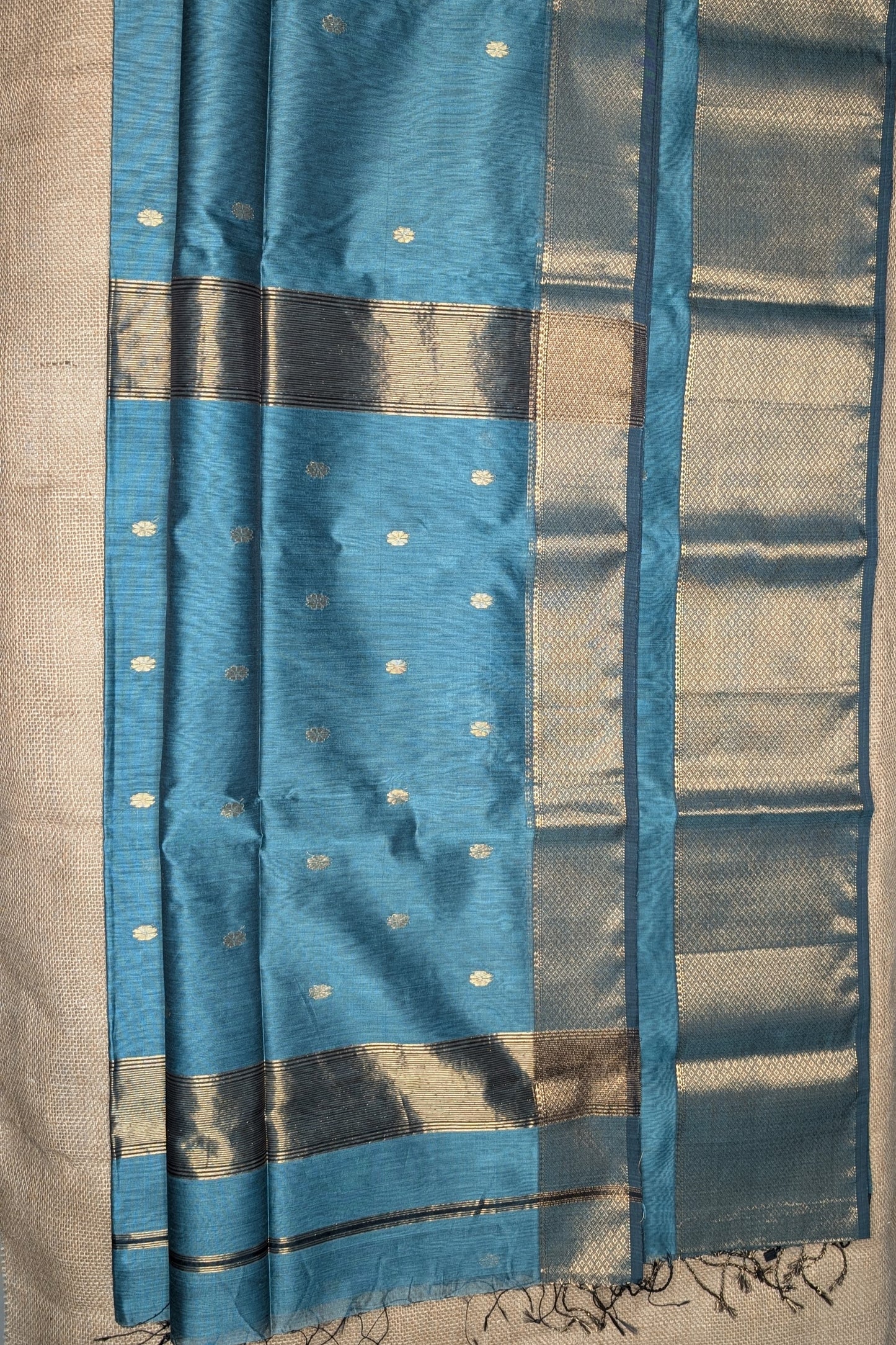 Maheshwari Handloom saree-MAH01-00156-01-GRN