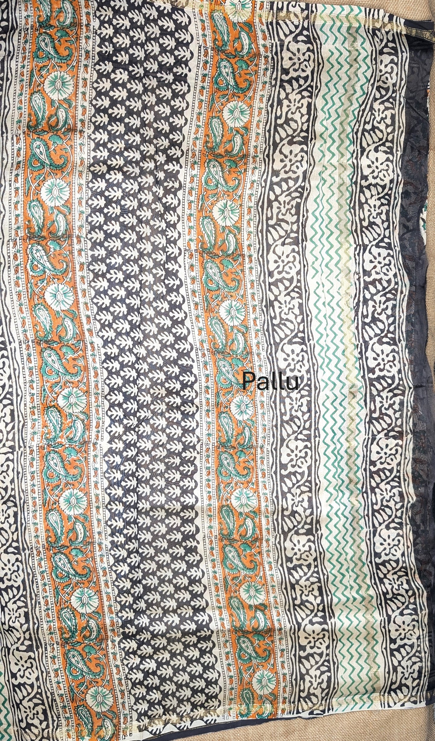 Maheshwari Handloom saree-MAH01-00122-01-GRN