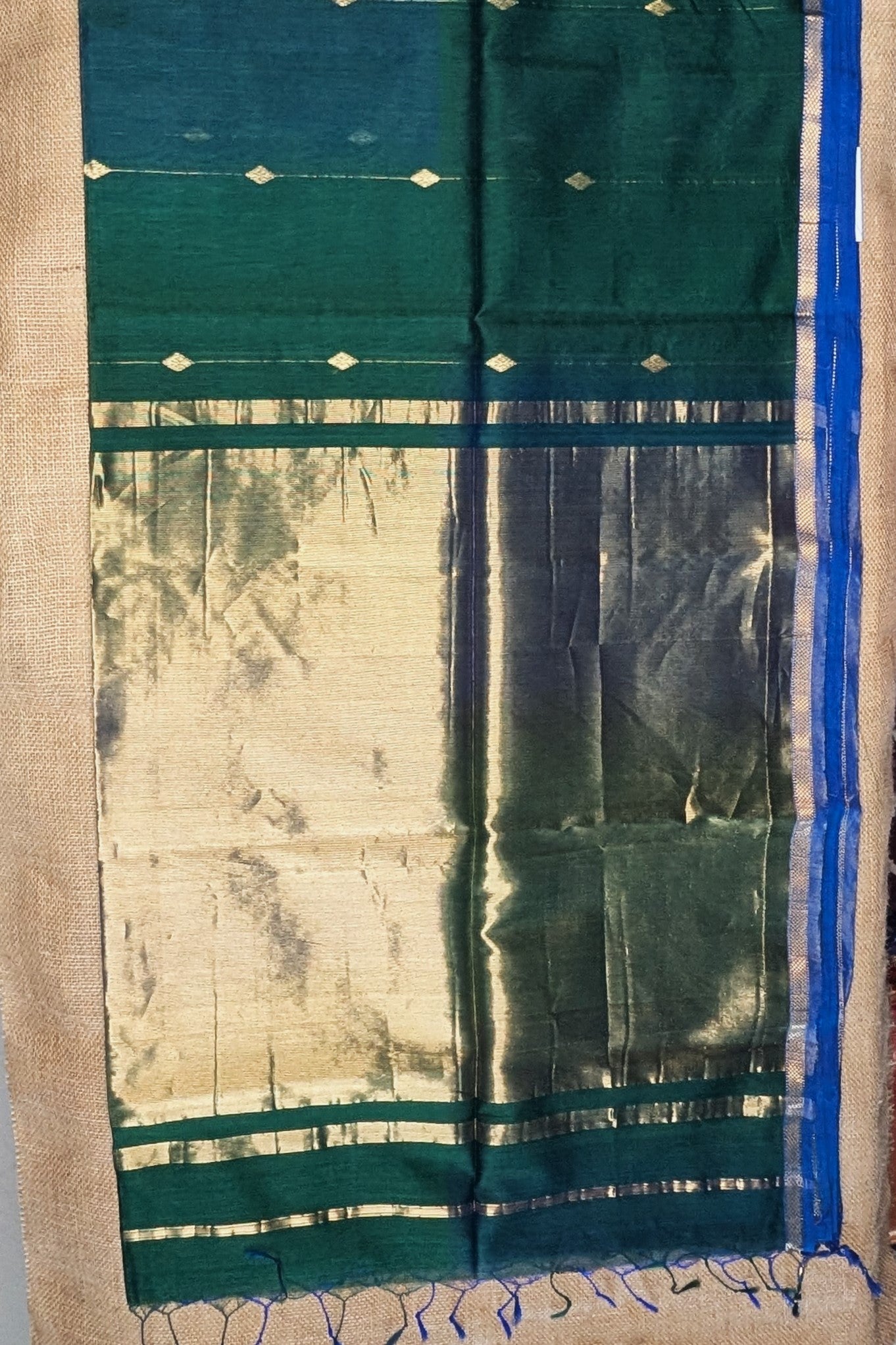 Maheshwari Handloom saree-MAH01-00290-03-GRN