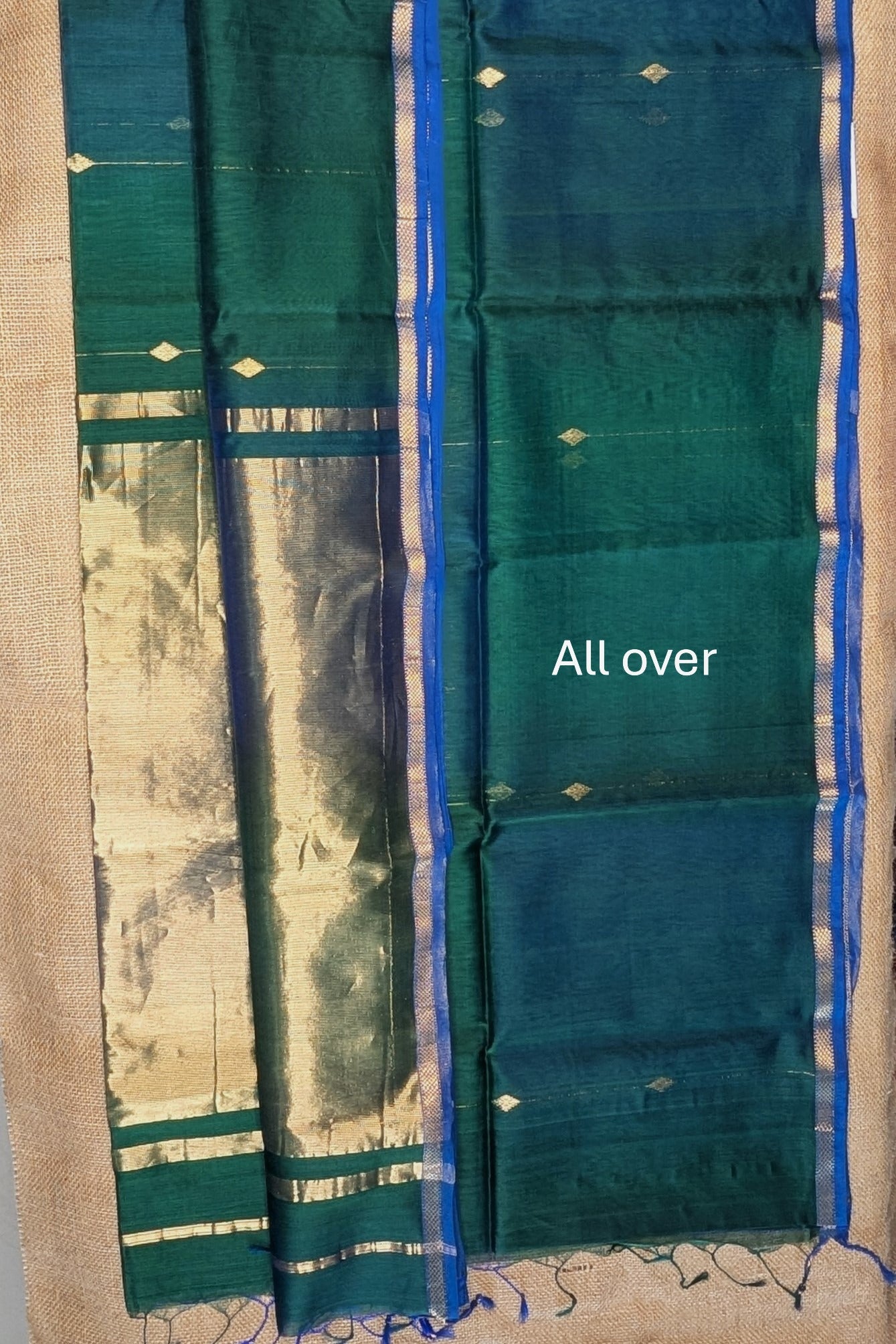 Maheshwari Handloom saree-MAH01-00290-03-GRN