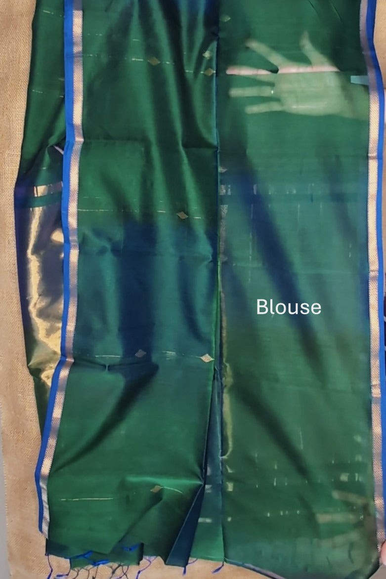 Maheshwari Handloom saree-MAH01-00290-03-GRN