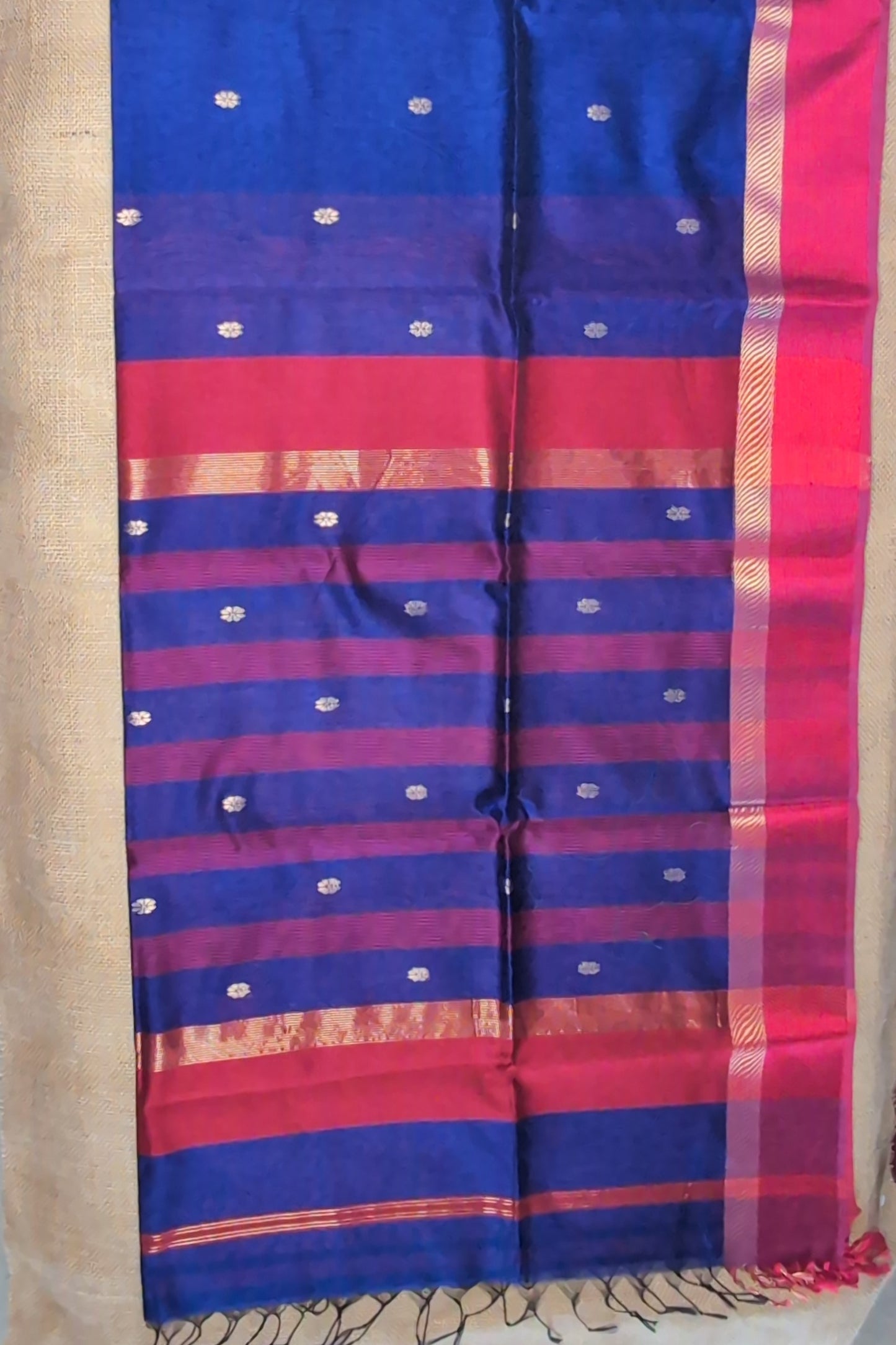 Maheshwari Handloom saree-MAH01-00164-02-BLU