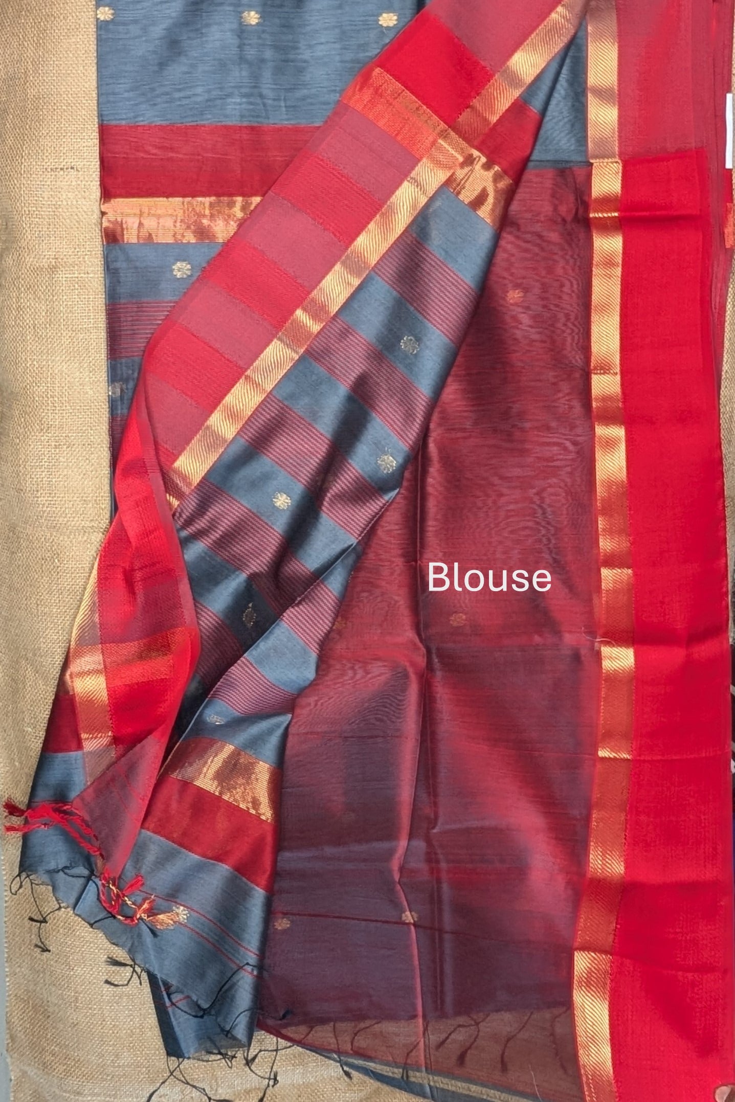 Maheshwari Handloom saree-MAH01-00164-03-GRY