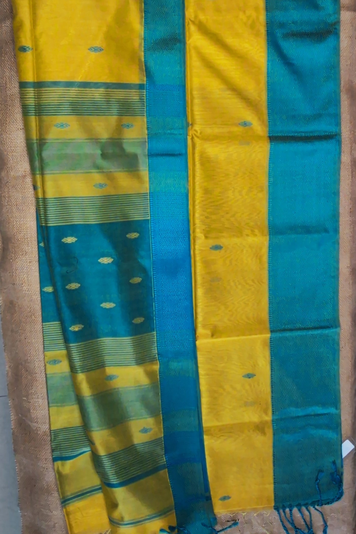 Maheshwari Handloom saree-MAH01-00266-01-YLW