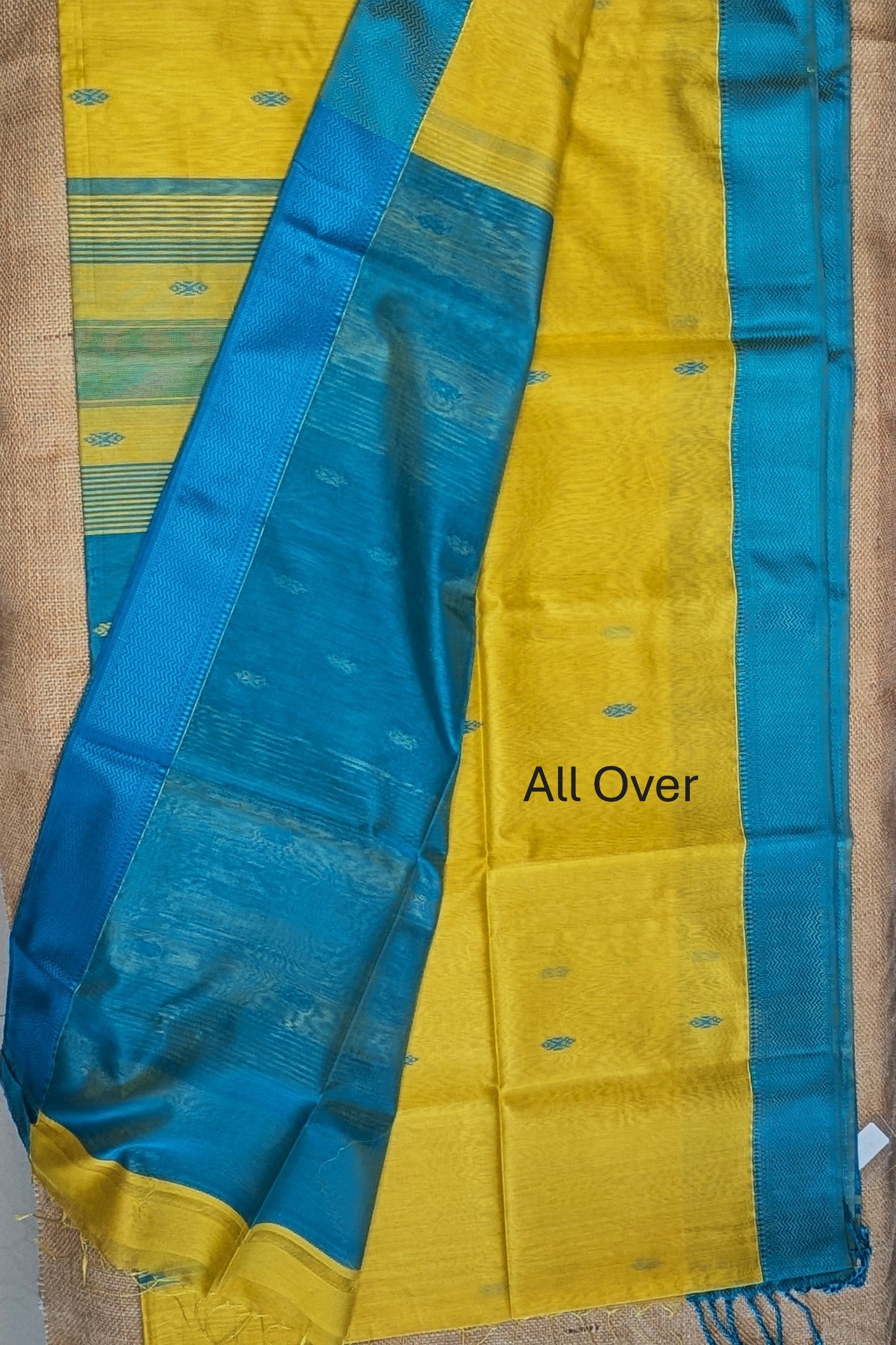 Maheshwari Handloom saree-MAH01-00266-01-YLW