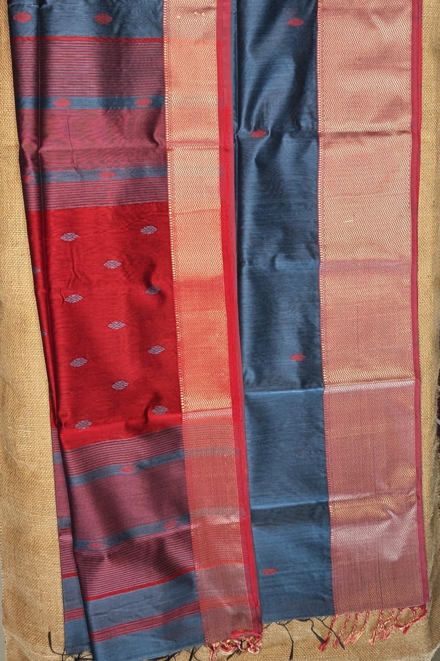 Maheshwari Handloom saree-MAH01-00266-02-GRY