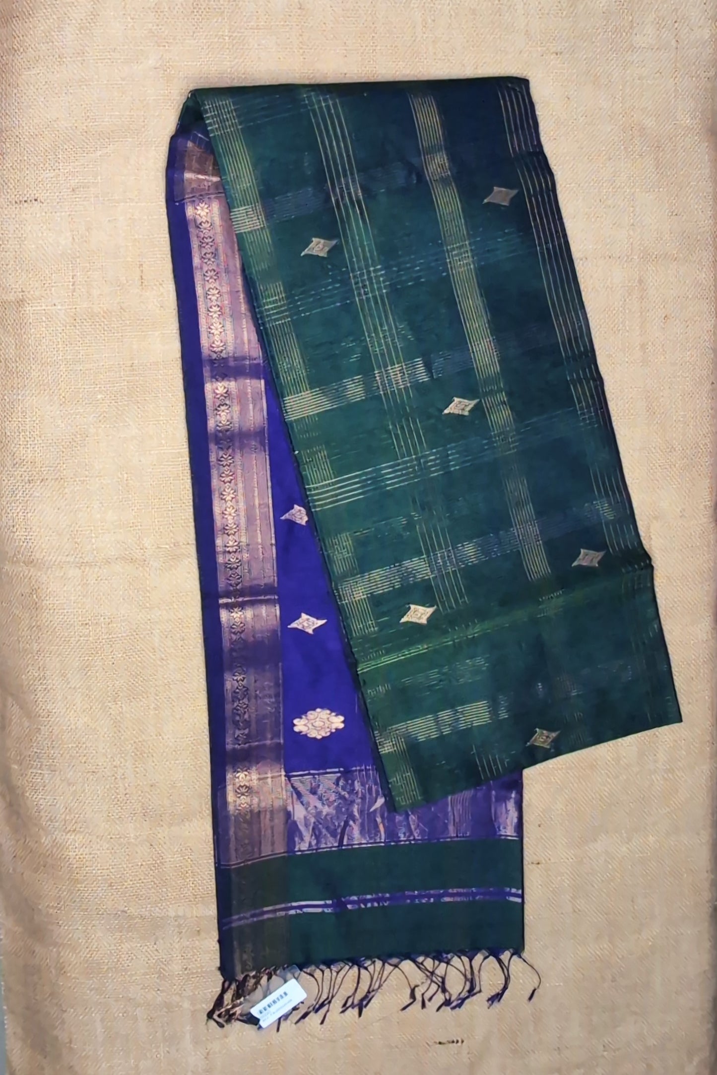 Maheshwari Handloom saree-MAH01-00220-03-GRN