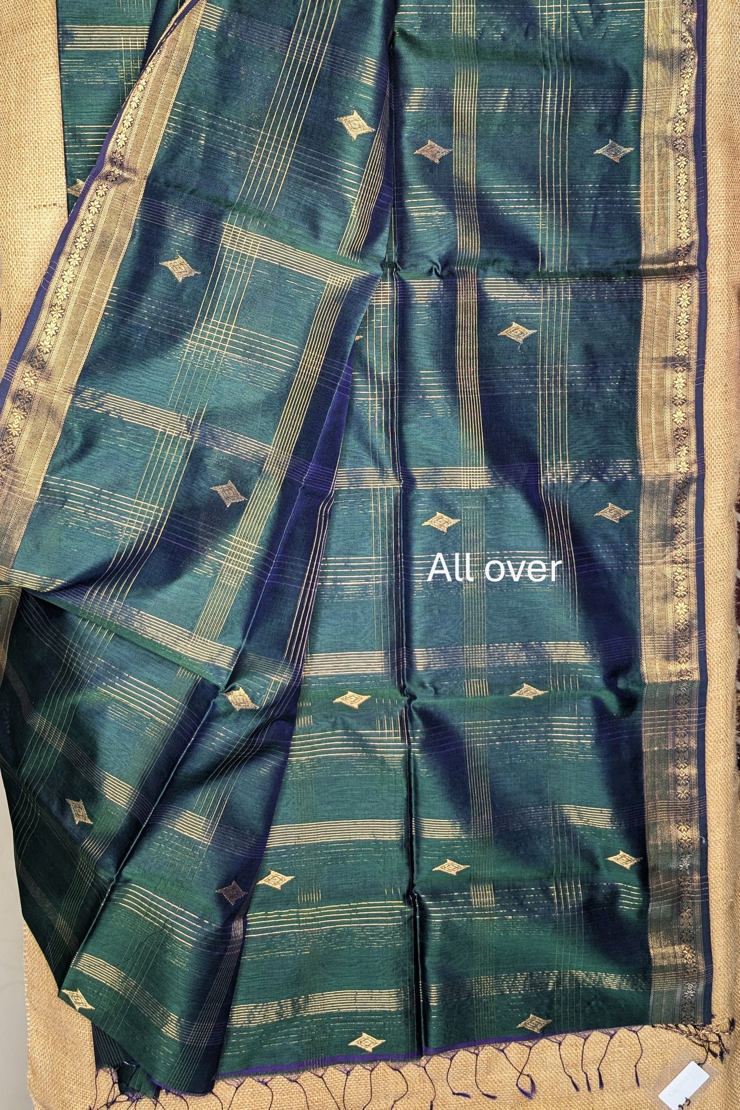 Maheshwari Handloom saree-MAH01-00220-03-GRN