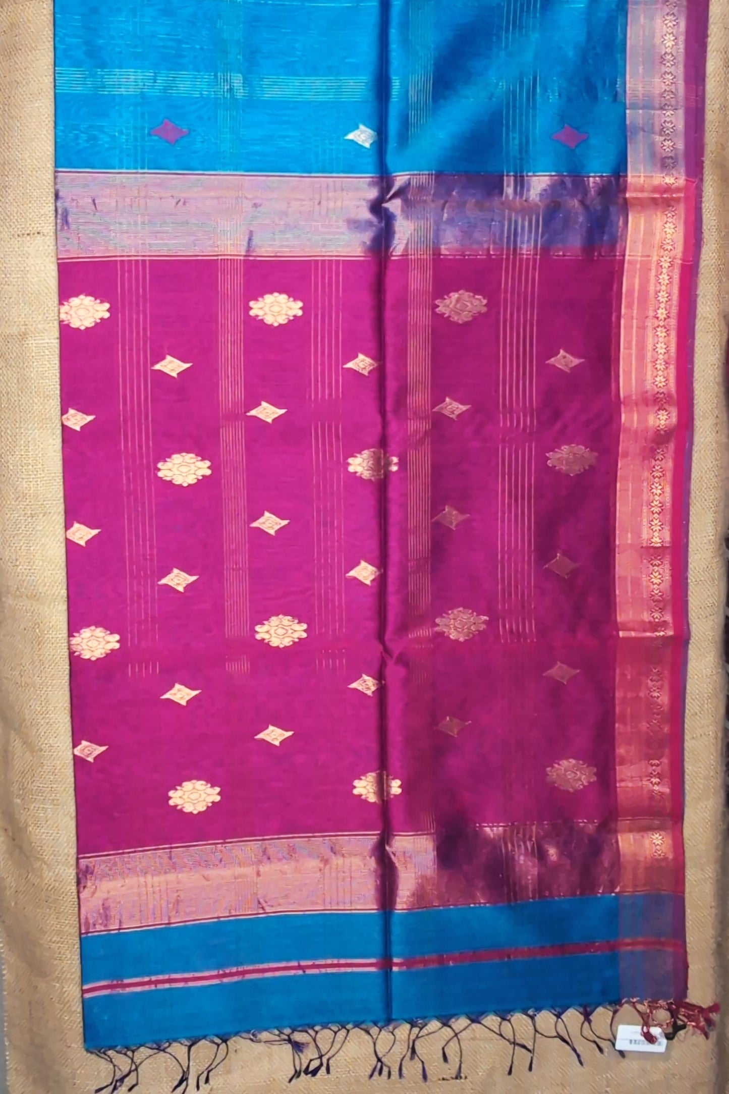 Maheshwari Handloom saree-MAH01-00220-02-SKY