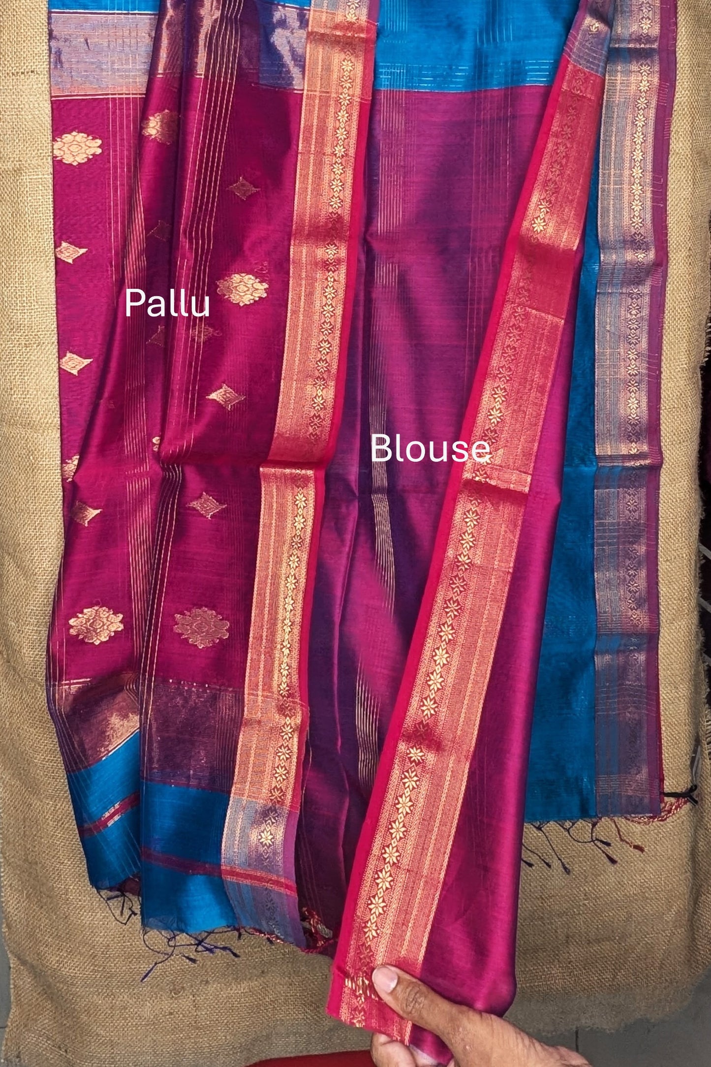 Maheshwari Handloom saree-MAH01-00220-02-SKY