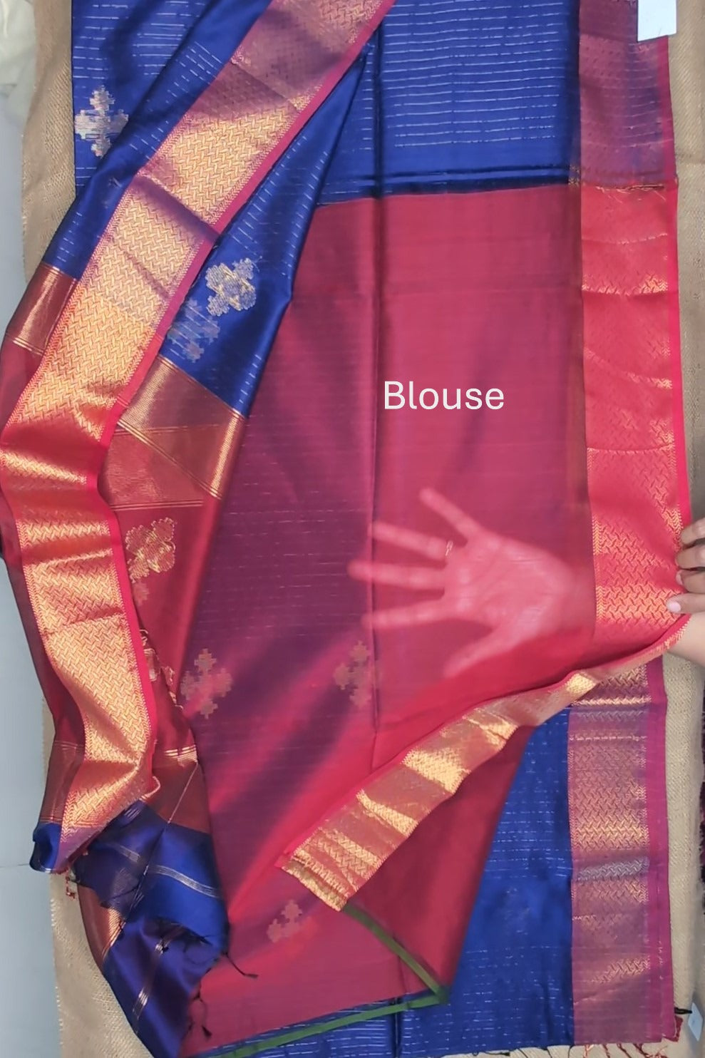 Maheshwari Handloom saree-MAH01-00185-02-BLU