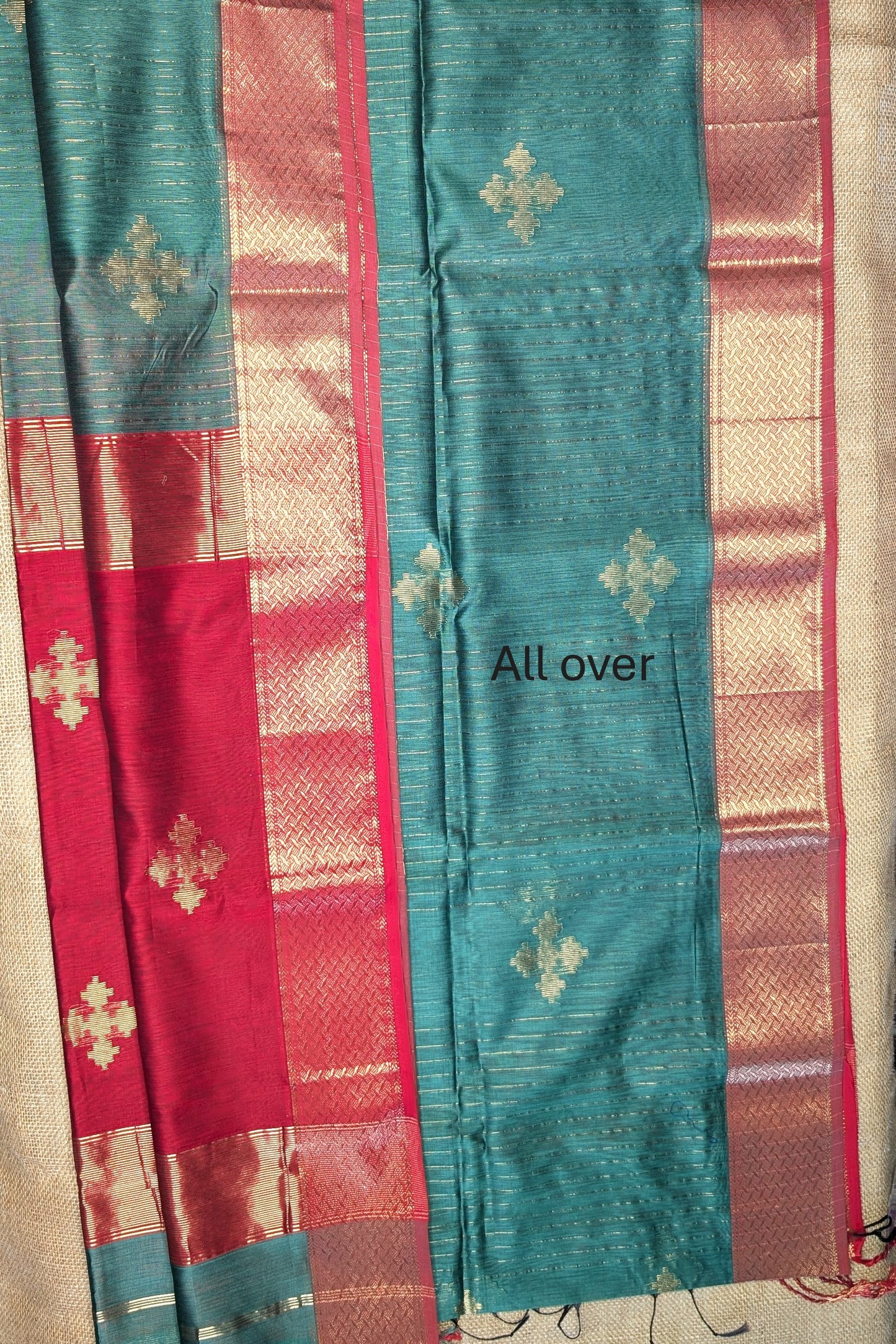 Maheshwari Handloom saree-MAH01-00185-03-GRN