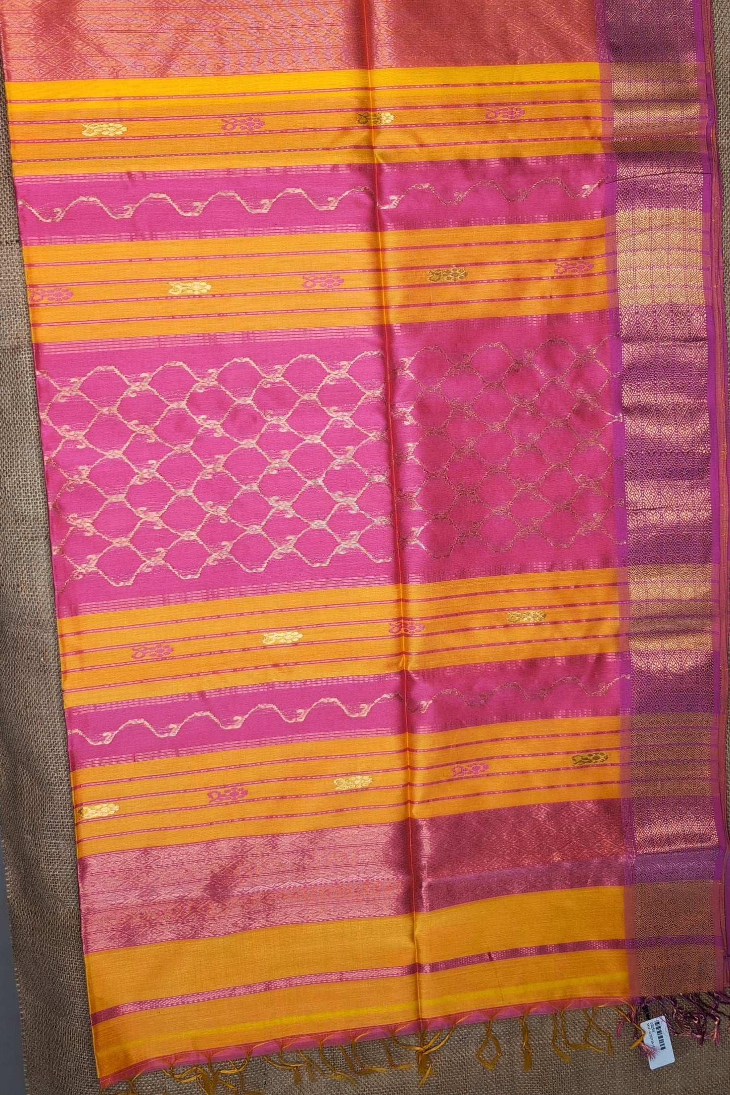 Maheshwari Handloom saree-MAH01-00259-01-YLW