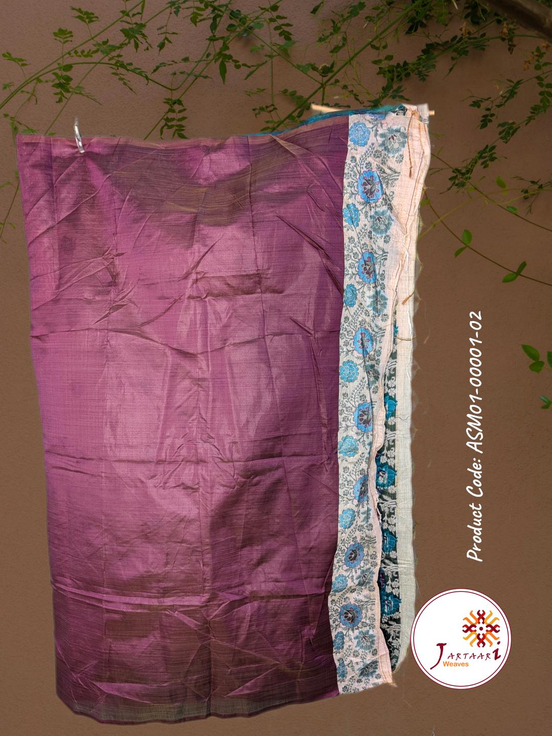 Muga Silk Saree ASM01-00001-02-PRL