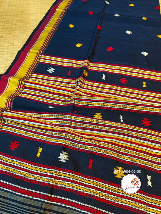 Bengal Cotton Handloom Bhujodi look Saree