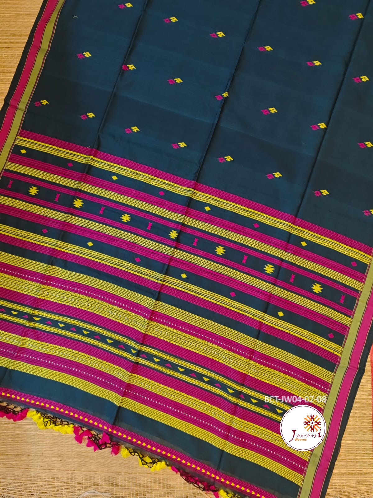 Bengal Cotton Handloom Bhujodi look Saree