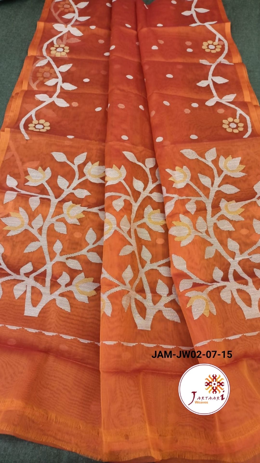 Bengal Handloom Resham Muslin Saree