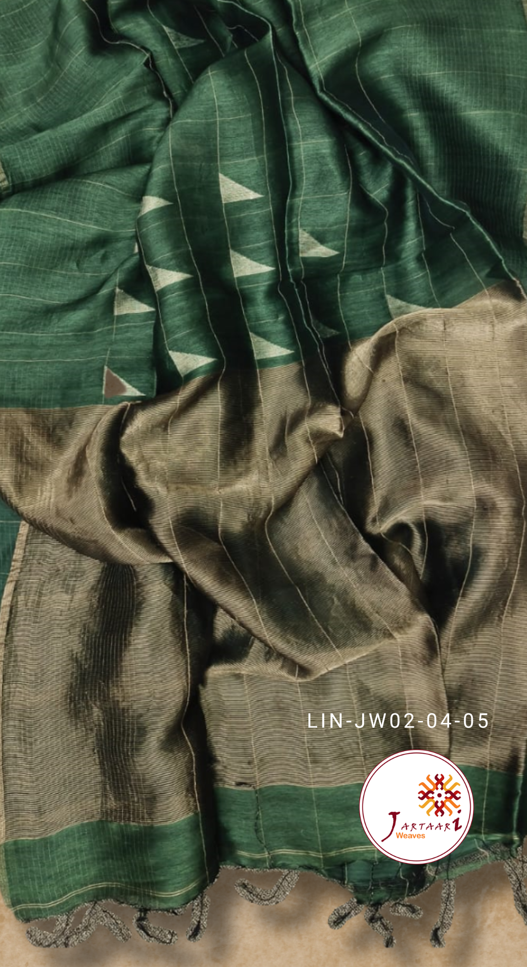 Silk Linen Jamdani Saree