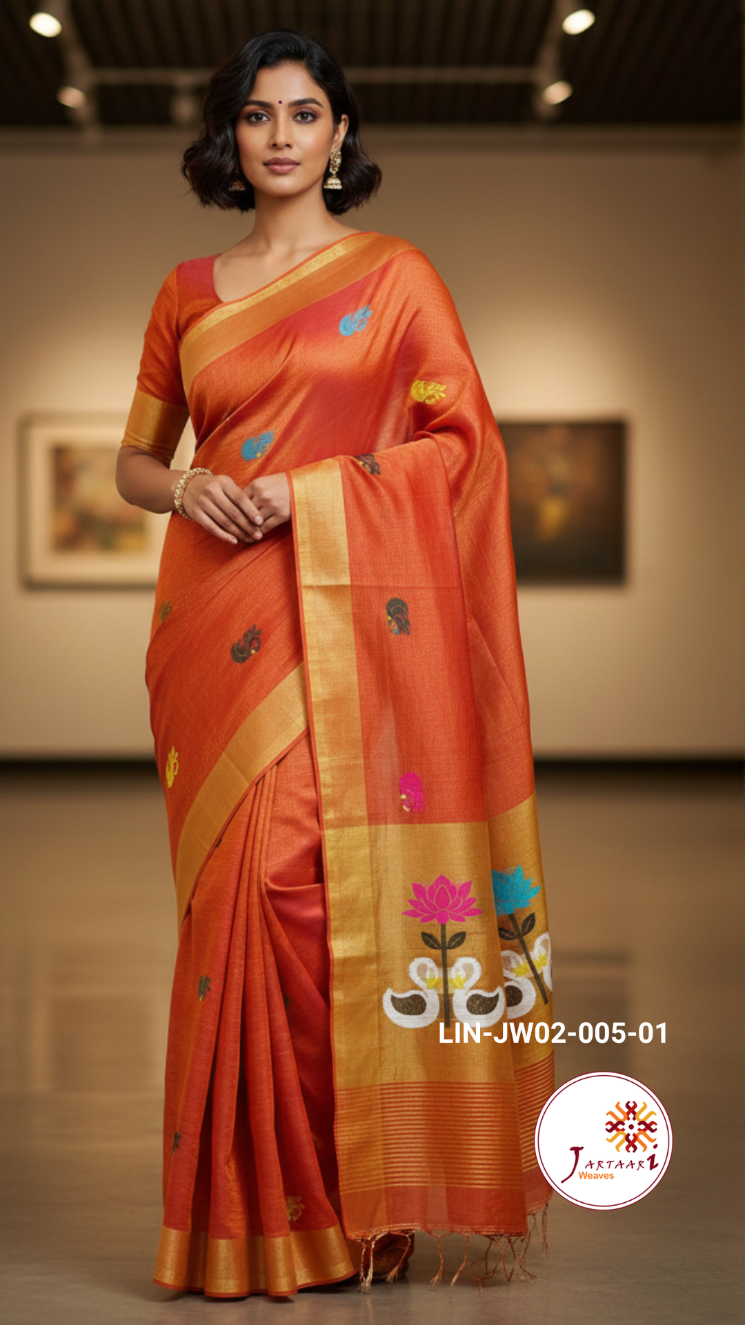 Silk Linen Tissue Saree