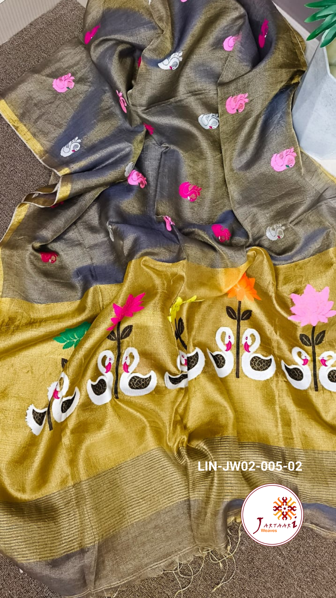 Silk Linen Tissue Saree