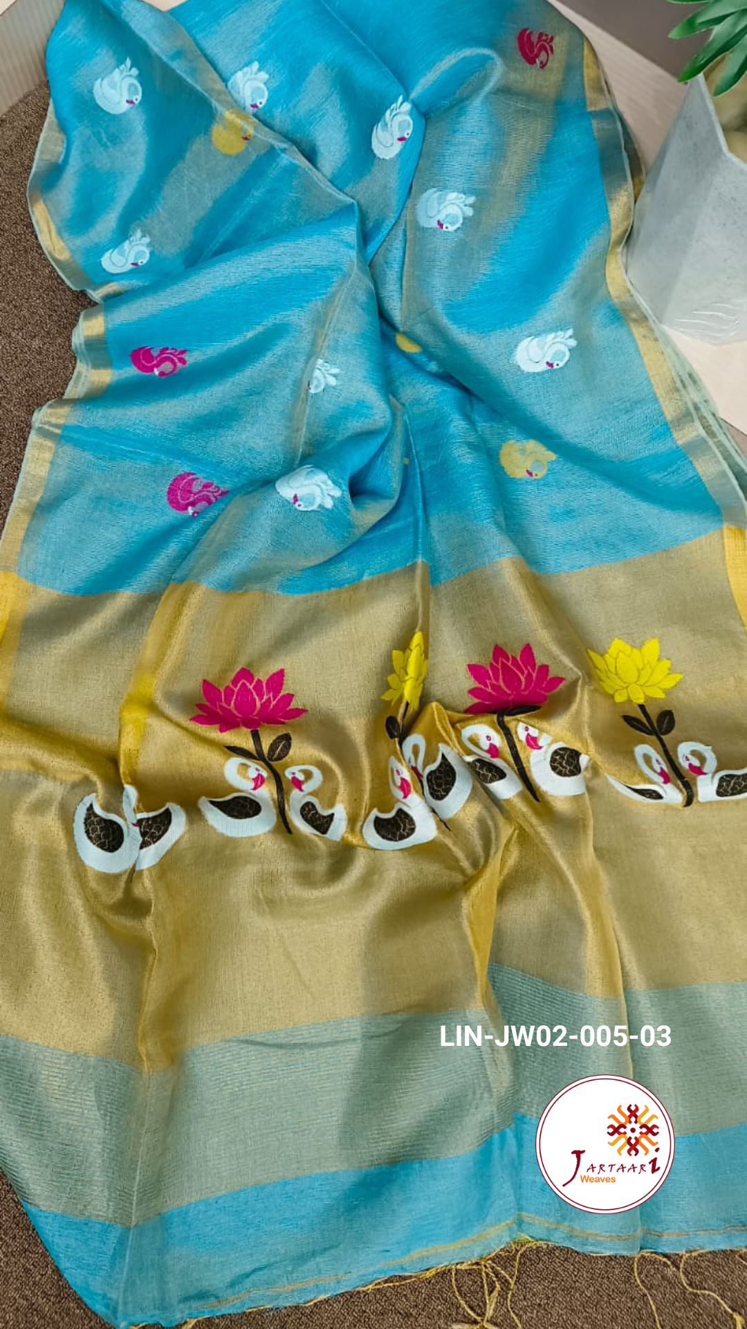 Silk Linen Tissue Saree