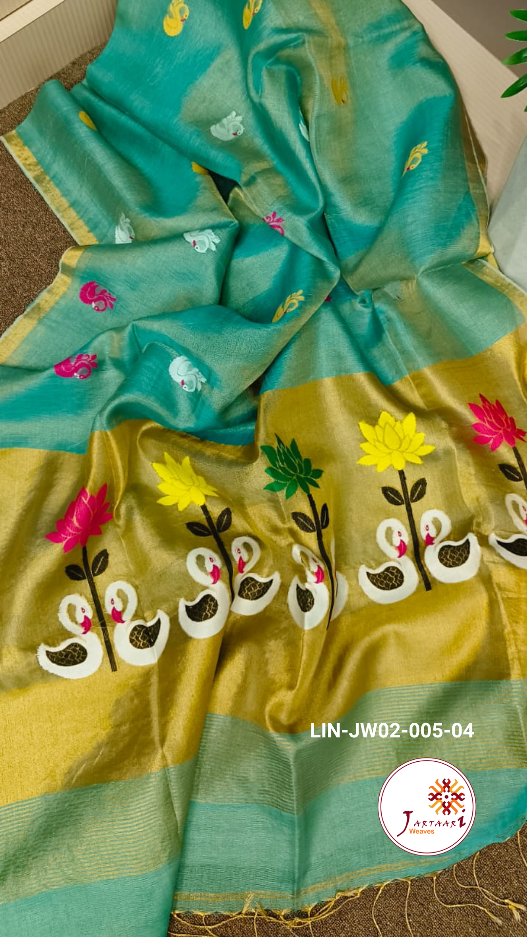 Silk Linen Tissue Saree
