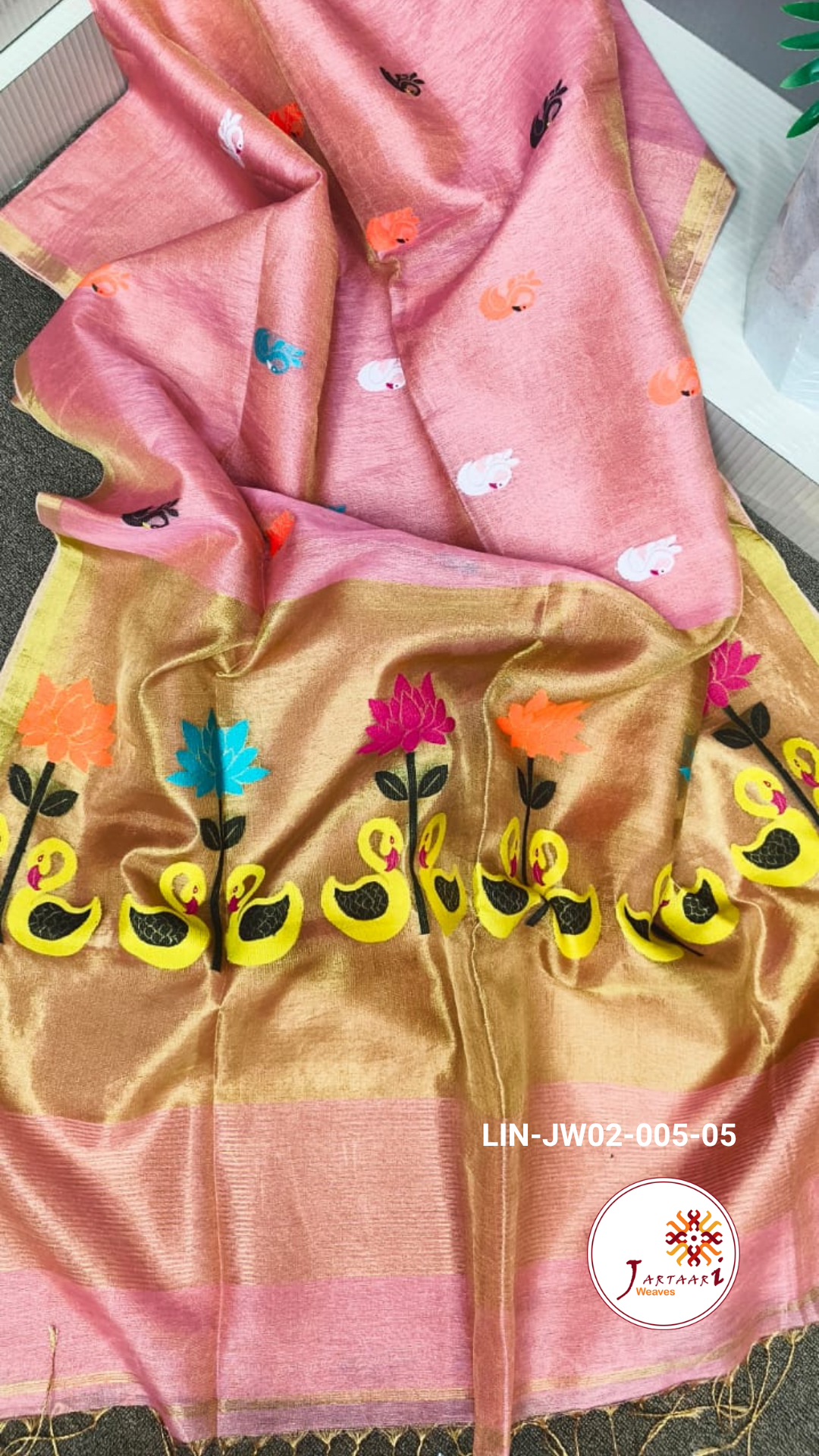 Silk Linen Tissue Saree