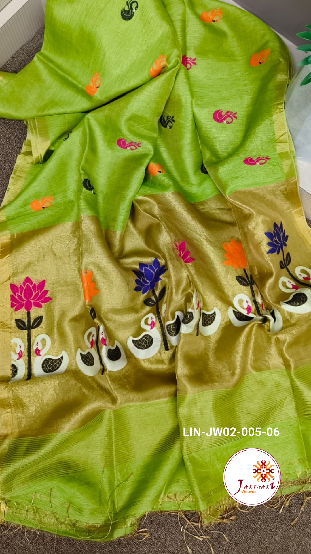Silk Linen Tissue Saree