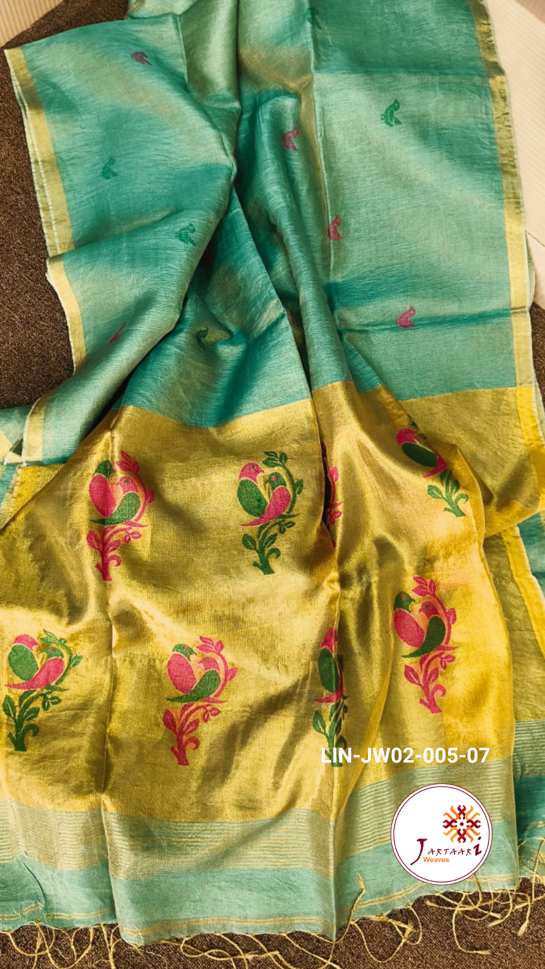 Silk Linen Tissue Saree