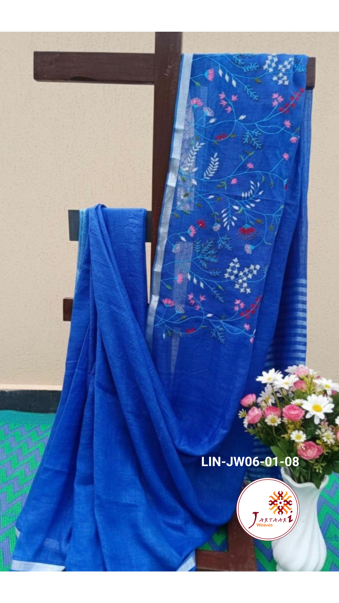 Linen Saree with Hand Work