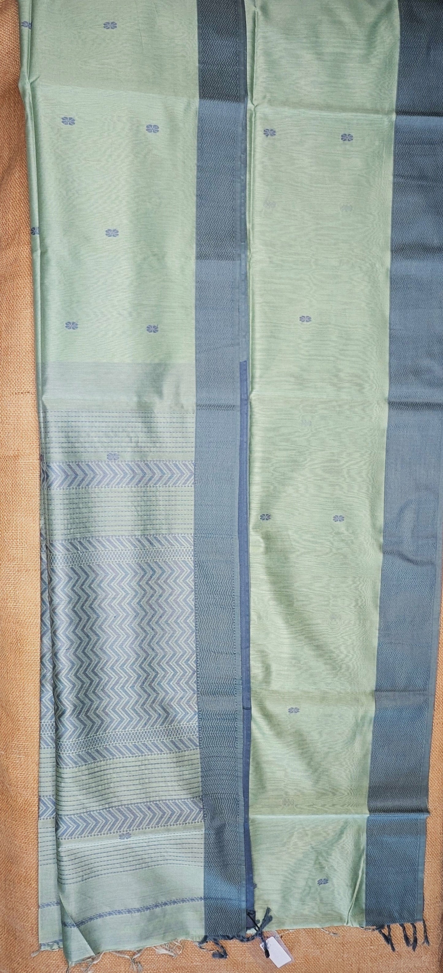 Maheshwari Handloom saree-MAH01-00042-01-GRN