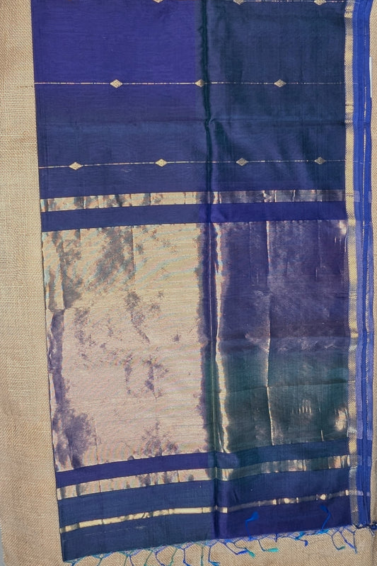 Maheshwari Handloom saree-MAH01-00290-01-BLU
