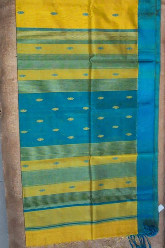 Maheshwari Handloom saree-MAH01-00266-01-YLW