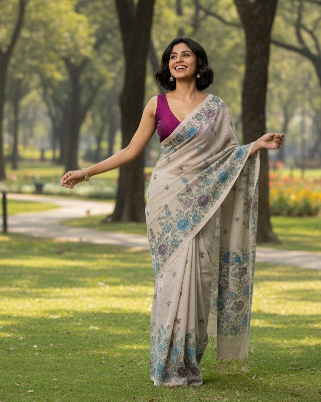 Muga Silk Saree ASM01-00001-02-PRL