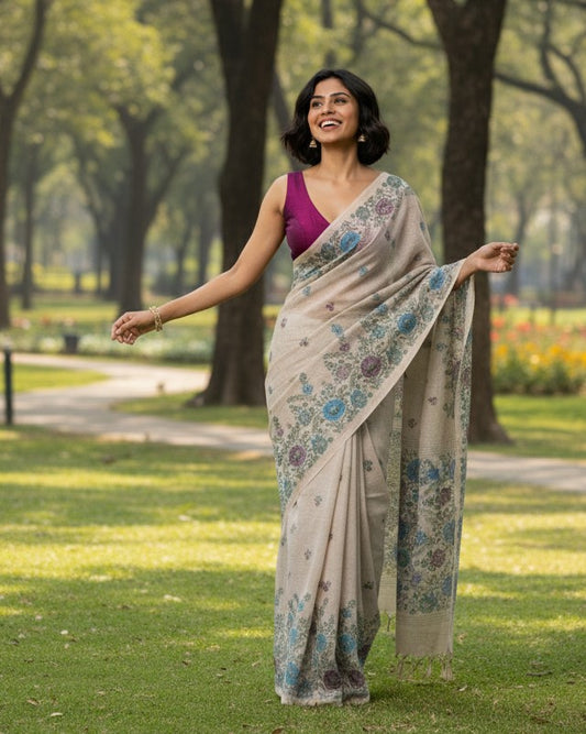 Muga Silk Saree ASM01-00001-02-PRL